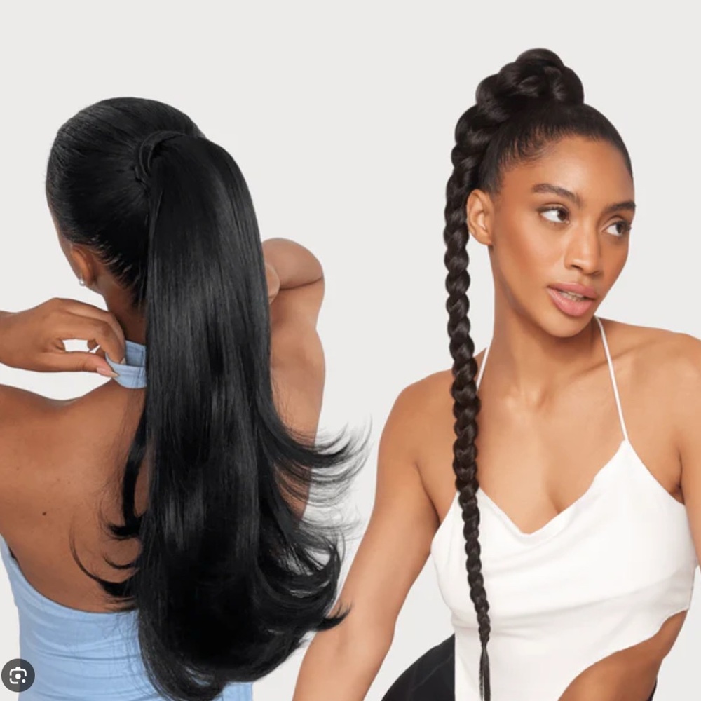 Insert name here Lara extra long attachable brown braid and ponytail